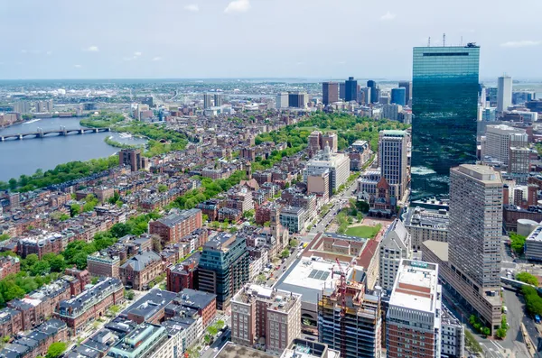 Luchtfoto van centrale boston, Verenigde Staten — Stockfoto