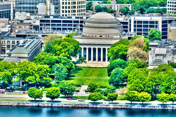 Letecký pohled na boston, massachusetts institut technologie tábora — Stock fotografie