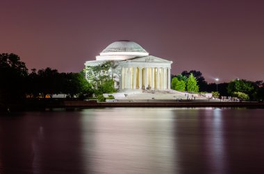 Jefferson memorial, washington dc, gece
