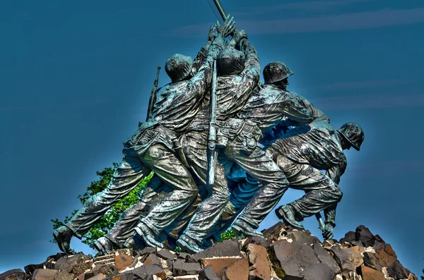 海军陆战队战争纪念馆 (硫磺岛战役纪念碑) — 图库照片
