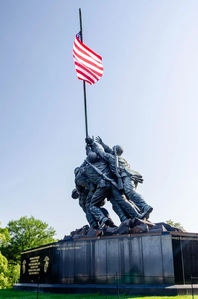 海军陆战队战争纪念馆 (硫磺岛战役纪念碑) — 图库照片