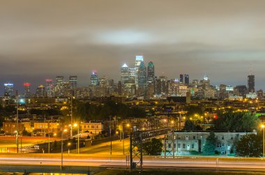 Philadelphia Skyline at Night clipart