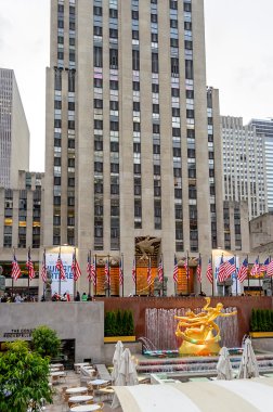 new york rockefeller Center Golden prometheus heykeli