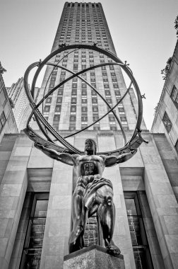 rockefeller Center'da Atlas heykeli