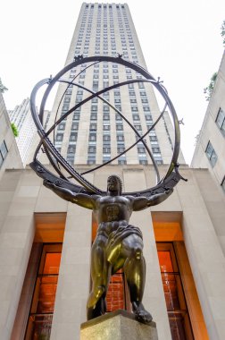 rockefeller Center'da Atlas heykeli