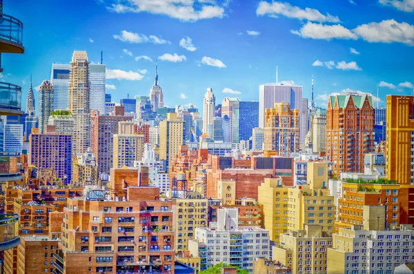 New york city, Flygfoto över upper east side — Stockfoto