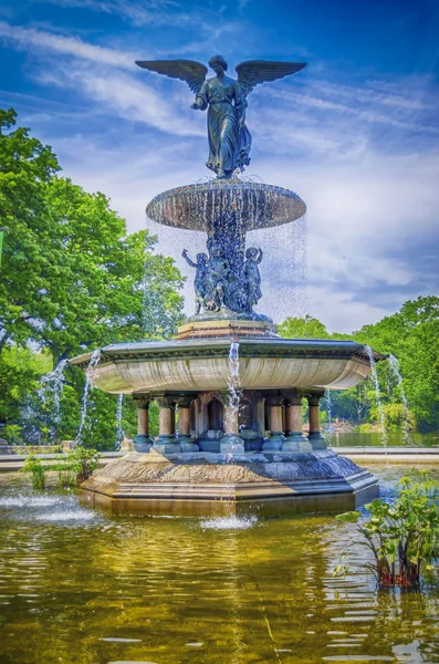 Fonte de Bethesda em Central Park, Nova Iorque — Fotografia de Stock