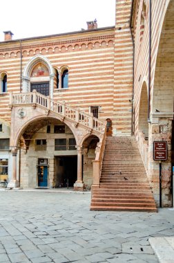 merdiven palazzo della ragione, verona, İtalya