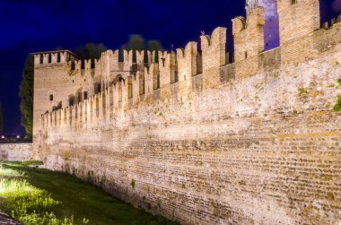 Ortaçağ eski kale Castelvecchio'yu, verona, İtalya