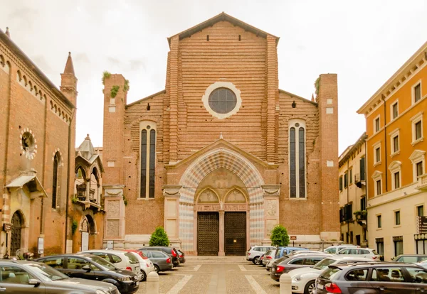 Kyrkan sant anastasia i verona, Italien — Stockfoto