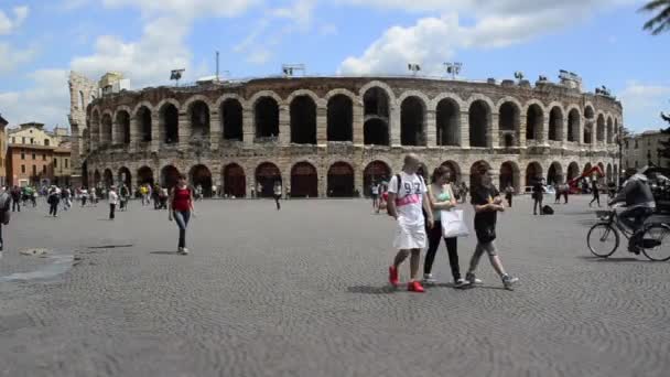 Zeitraffer in der Arena Verona, Italien — Stockvideo