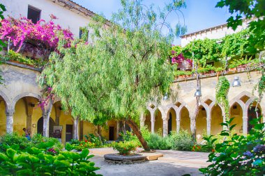 Cloister at San Francesco d'Assisi Church in Sorrento, Italy clipart