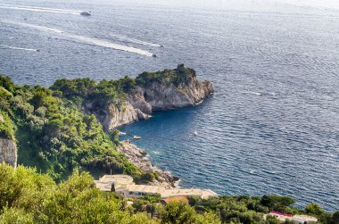 Kıyı şeridi Sorrento Peninsula, İtalya