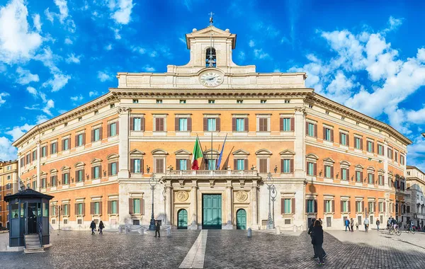 Rome Novembre Façade Palazzo Montecitorio Bâtiment Emblématique Centre Rome Italie — Photo