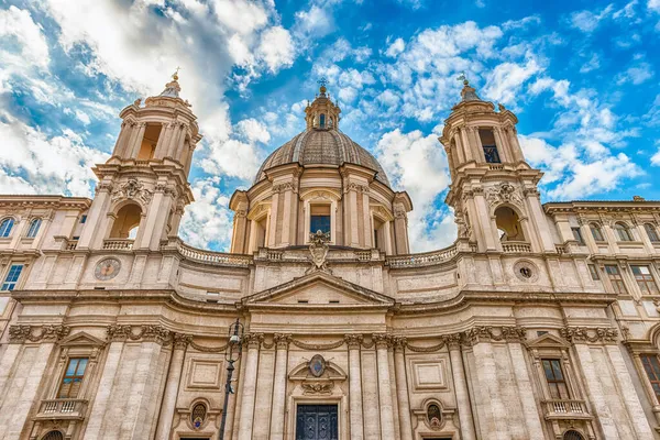 Facade Sant Agnese Agone Church Iconic Building Located Famous Piazza — Stock Photo, Image