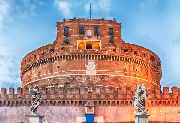 View Castel Sant Angelo Rome Italy Aka Mausoleum Hadrian Building — Stock Photo, Image