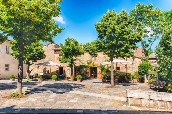 Pintorescos Edificios Medievales Bagno Vignoni Pintoresco Pueblo Provincia Siena Toscana — Foto de Stock