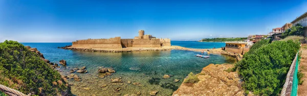 Vista Panorâmica Cénico Castelo Aragonese Também Conhecido Por Castella Mar — Fotografia de Stock