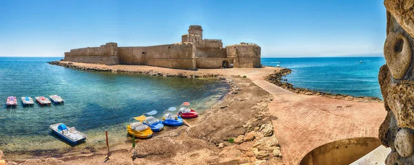 Vista Panorâmica Cénico Castelo Aragonese Também Conhecido Por Castella Mar — Fotografia de Stock