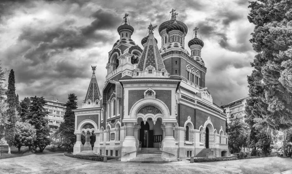 Konik Aziz Nicholas Ortodoks Katedrali Nice Büyük Simgelerinden Biri Cote — Stok fotoğraf