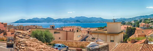 Vista Aerea Panoramica Sulla Baia Cannes Sul Golfe Napoule Luogo — Foto Stock