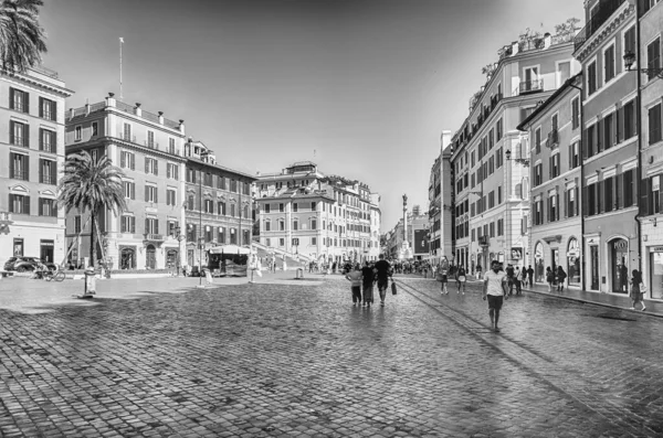 Rome Mei Zicht Piazza Spagna Iconisch Plein Aan Onderkant Van — Stockfoto