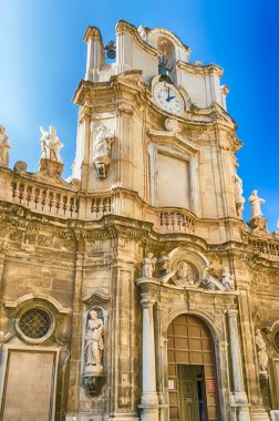 Chiesa Anime Sante del Purgatorio cephesi, Trapani, Sicilya, İtalya 'nın merkezinde.