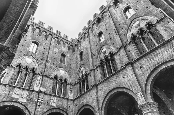 Scenic View Bottom Patio Palazzo Pubblico Major Landmark Siena Italy — Stock Photo, Image