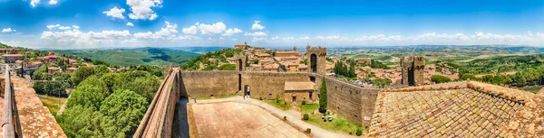 Interior Panoramic View Medieval Italian Fortress Iconic Landmark One Most — Stock Photo, Image