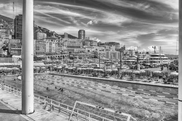 Monte Carlo Monaco August Uitzicht Het Stade Nautique Rainier Iii — Stockfoto