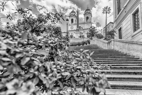 Idillic View Church Trinita Dei Monti Iconic Landmark Top Spanish — Foto de Stock