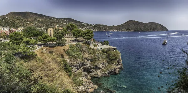 Talya Nın Güneyindeki Sicilya Nın Kuzey Kıyısı Açıklarındaki Tyrhenian Denizi — Stok fotoğraf