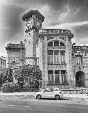 Lycee Massena 'nın güzel mimarisi, Nice' in merkezindeki ikonik bina, Cote d 'Azur, Fransa