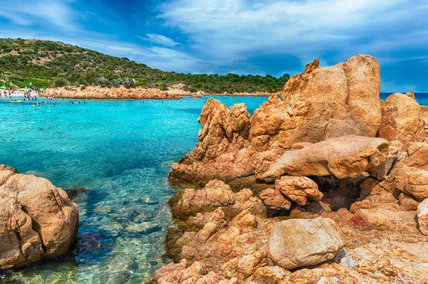 Zicht Iconische Spiaggia Del Principe Een Van Mooiste Stranden Sardinië — Stockfoto