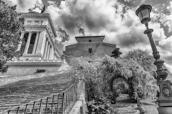 Cennetin Sunağı Aziz Mary Bazilikası Nın Cephesi Roma Talya — Stok fotoğraf