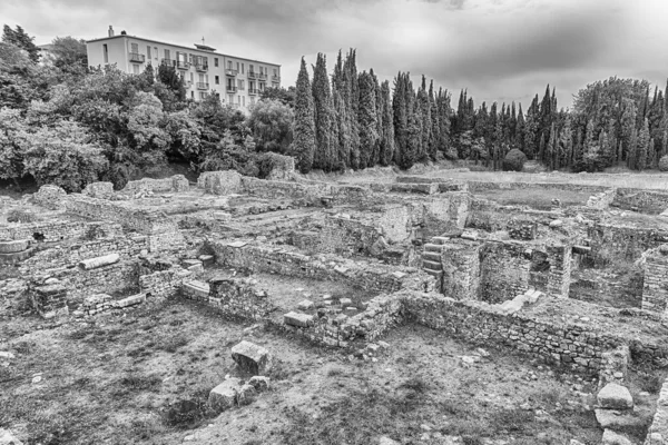 Nice Frankrike Augusti Forntida Romerska Ruiner Den Arkeologiska Platsen Cimiez — Stockfoto
