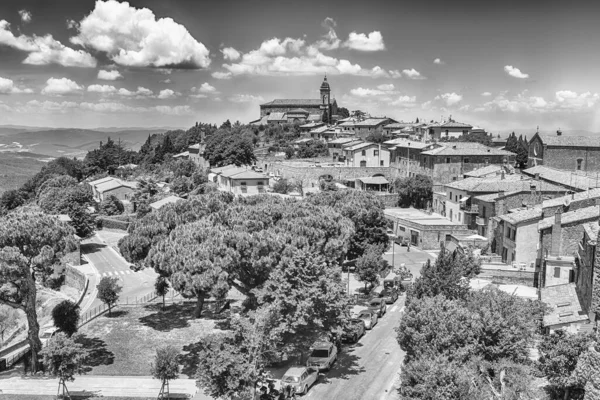 Γραφική Εναέρια Άποψη Της Πόλης Μονταλτσίνο Επαρχία Σιένα Τοσκάνη Ιταλία — Φωτογραφία Αρχείου