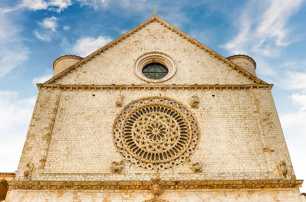 Gebouw Van Pauselijke Basiliek Van Sint Franciscus Van Assisi Een — Stockfoto