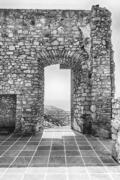 Ruinas Antiguo Castillo Fiumefreddo Bruzio Pequeño Pueblo Sur Italia —  Fotos de Stock