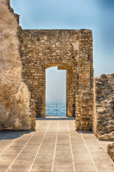 Ruins Old Castle Fiumefreddo Bruzio Small Village South Italy — Stock Photo, Image