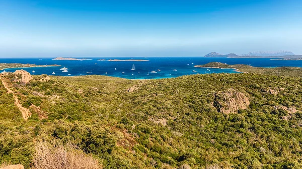 Panorámás Kilátás Egyik Legszebb Helyre Porto Cervo Közelében Szardínia Olaszország — Stock Fotó