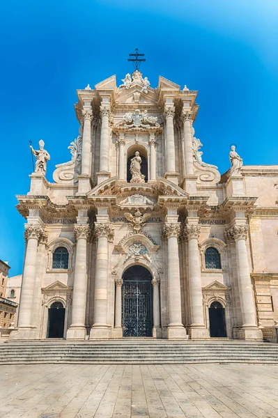 Katedrála Syrakusy Ikonická Památka Historickém Jádru Města Ostrově Ortygia Itálie — Stock fotografie