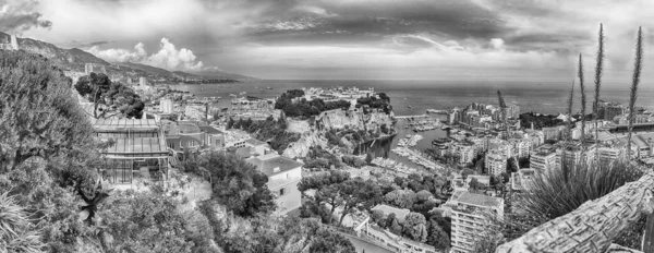 Monte Carlo Nun Panoramik Manzarası Condamine Monako Şehri Fontvieille Limanı — Stok fotoğraf