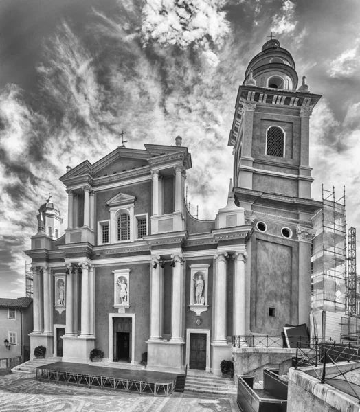 Fachada Basílica Saint Michel Archange Casco Antiguo Menton Pintoresca Ciudad —  Fotos de Stock