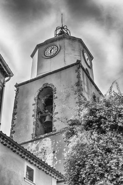 Kloktoren Van Notre Dame Gelegen Oude Binnenstad Van Saint Tropez — Stockfoto