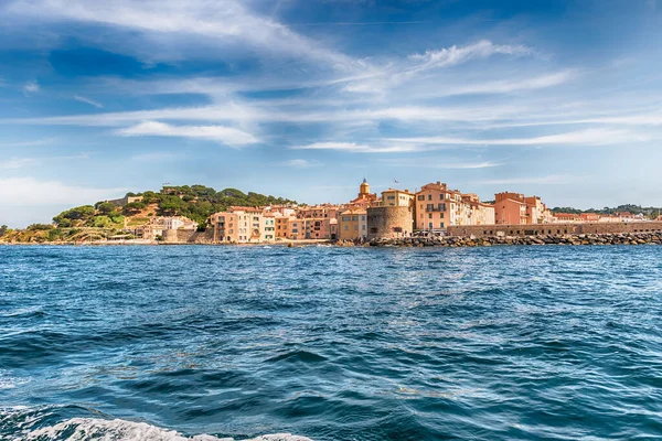 Vista Panorámica Saint Tropez Costa Azul Francia Ciudad Complejo Mundialmente —  Fotos de Stock