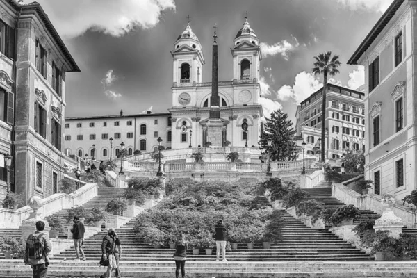 Rome April 2021 Church Trinita Dei Monti Iconic Landmark Top — Foto de Stock