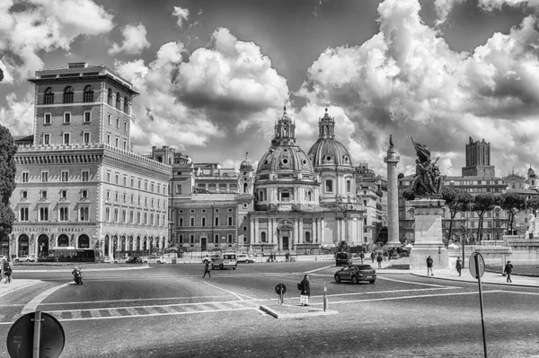 Rome April 2021 Вид Церкву Санта Марія Лорето Розташовану Центрі — стокове фото