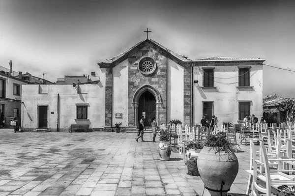 Marzamemi Italy August 2021 Church Saint Francis Paola Central Square — Stock Photo, Image