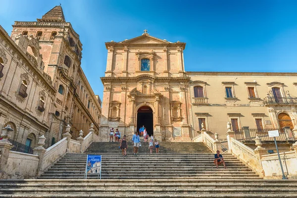 Noto Italië August 2021 Kerk Van Sint Franciscus Van Assisi — Stockfoto